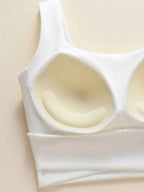 Sculpted Racerback Crop Bra