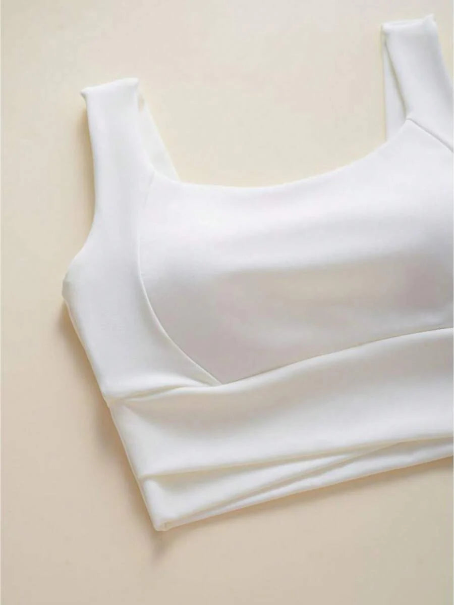 Sculpted Racerback Crop Bra