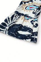 Yasmin Chic Casual Daily National Totem Print Patchwork Ruffles V Neck a Line Dresses Elevated Occasion Wear