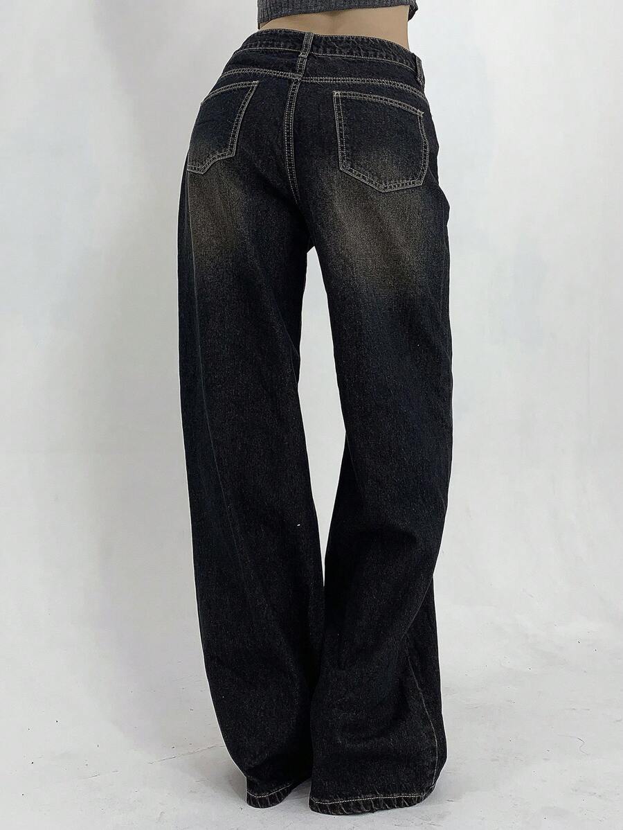 Low Waist Straight Jeans