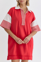 Encarni Casual Striped Pocket Dress with Relaxed Fit and Modern Casual Wear