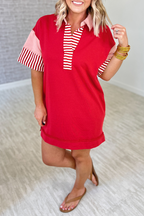 Encarni Casual Striped Pocket Dress with Relaxed Fit and Modern Casual Wear