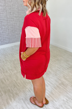 Encarni Casual Striped Pocket Dress with Relaxed Fit and Modern Casual Wear