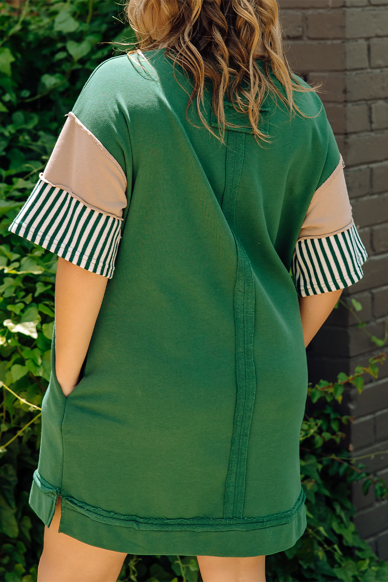 Encarni Casual Striped Pocket Dress with Relaxed Fit and Modern Casual Wear