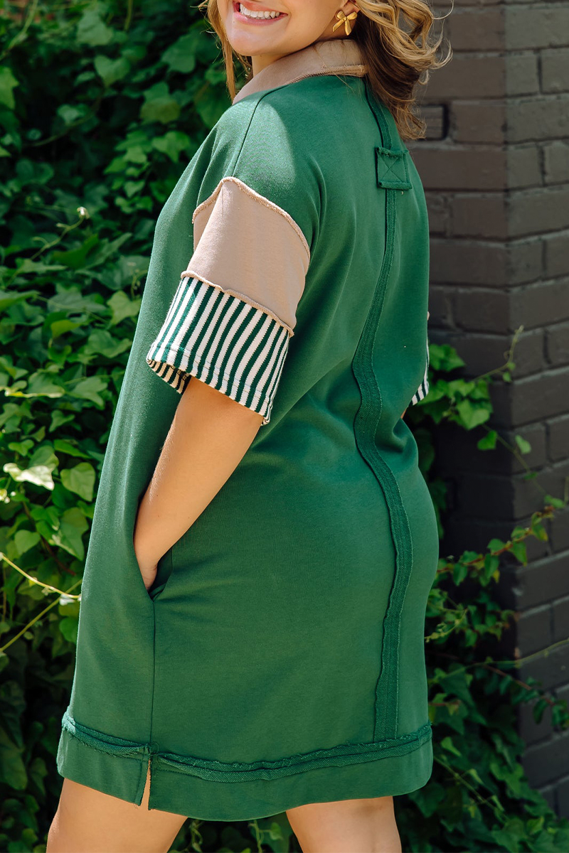 Encarni Casual Striped Pocket Dress with Relaxed Fit and Modern Casual Wear
