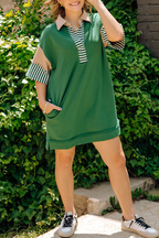 Encarni Casual Striped Pocket Dress with Relaxed Fit and Modern Casual Wear