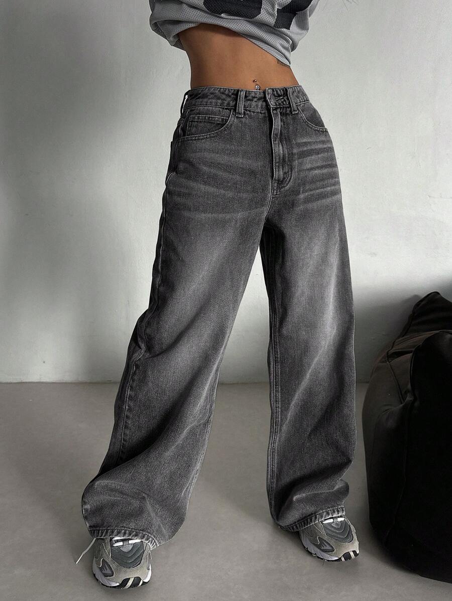 Low Waist Straight Jeans