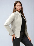 Faux Leather Biker Jacket Asymmetric Zip Chic Design