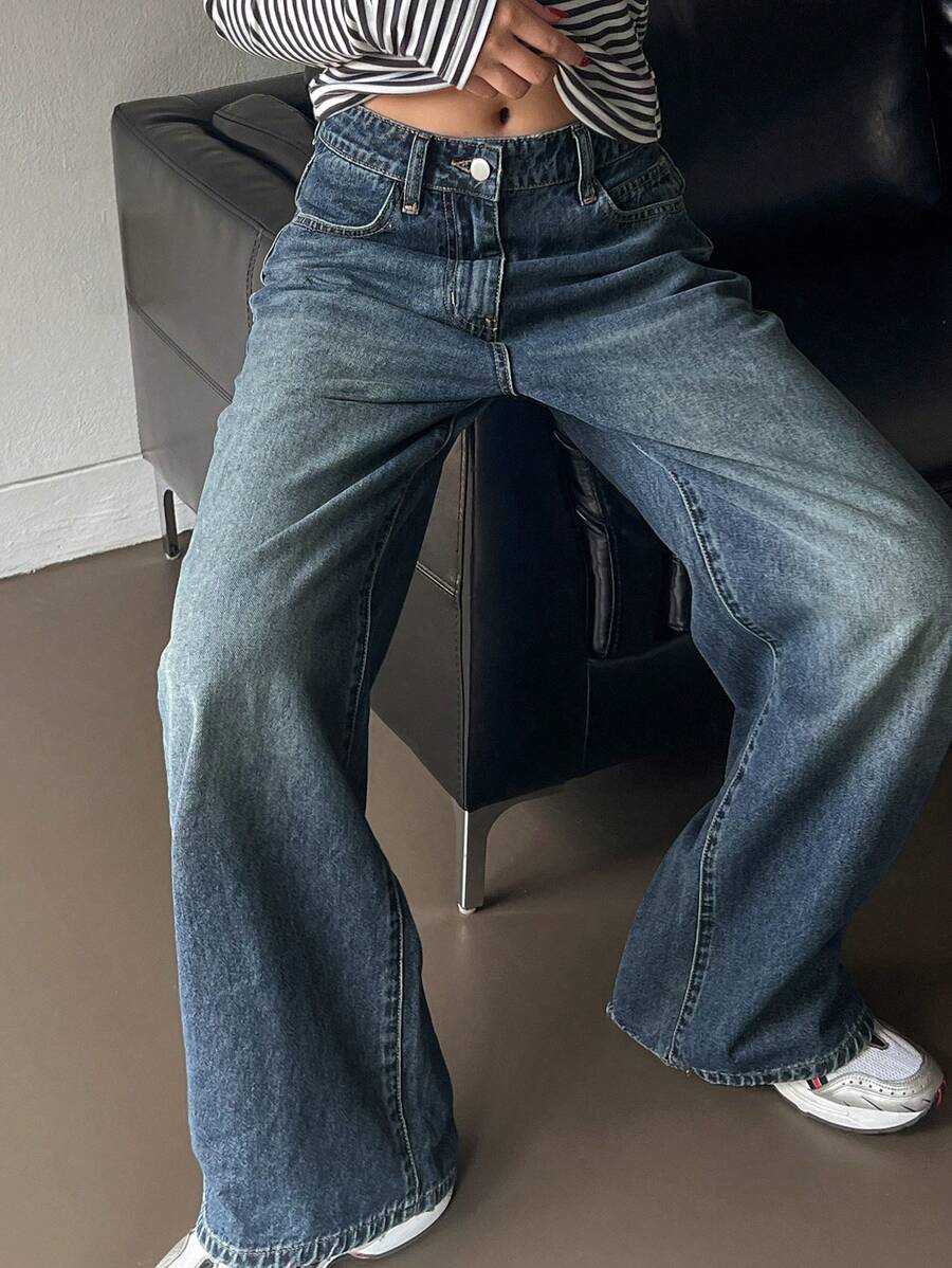 Low Waist Straight Jeans