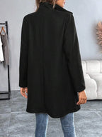 Casual Long Sleeve Belted Jacket For Daily Wear All Season