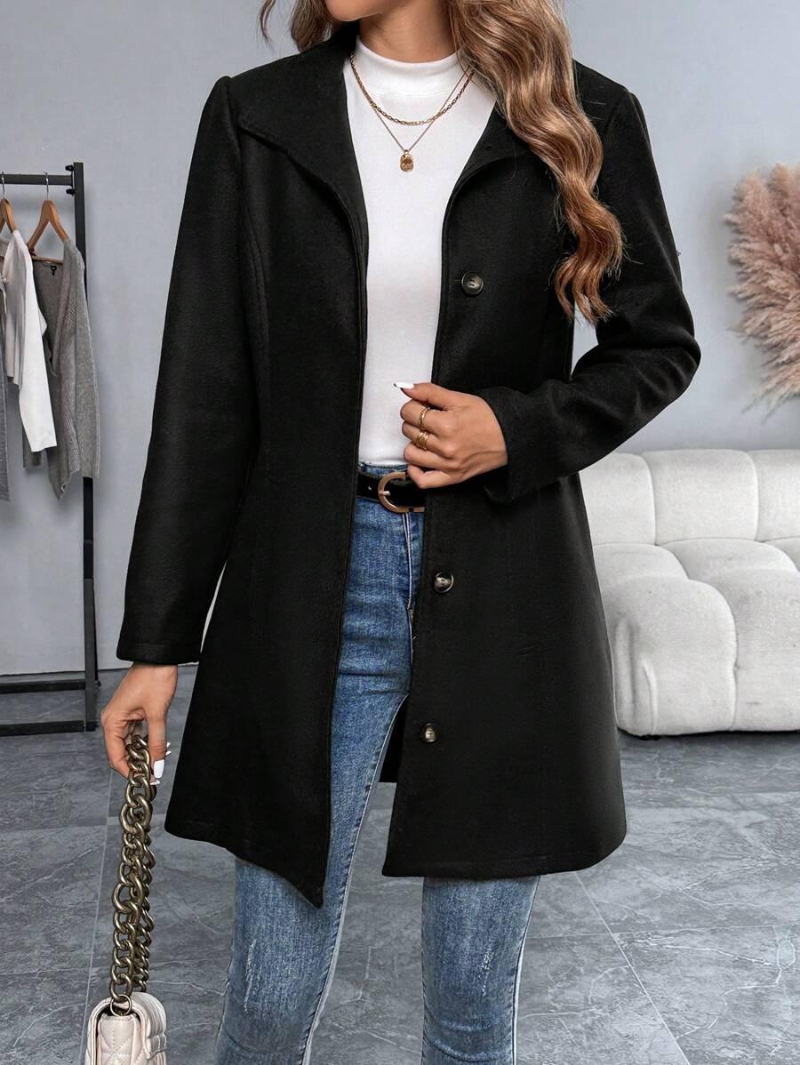 Casual Long Sleeve Belted Jacket For Daily Wear All Season