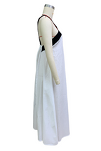 Ximena Minimalist Casual Sling Dresses with Patchwork Contrast and V Neck Boutique Dress Collection