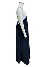 Ximena Minimalist Casual Sling Dresses with Patchwork Contrast and V Neck Boutique Dress Collection