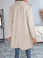 Casual Long Sleeve Belted Jacket For Daily Wear All Season