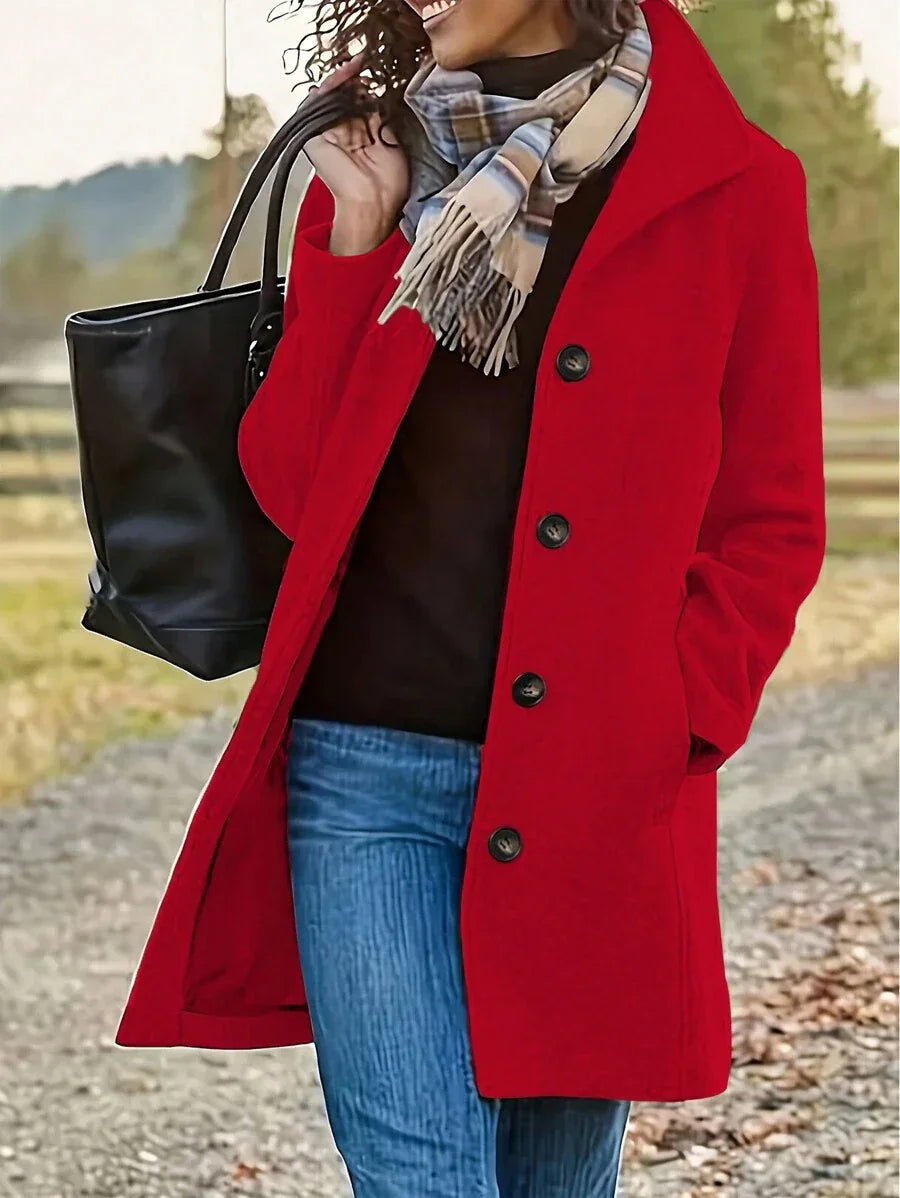 Casual Long Sleeve Belted Jacket For Daily Wear All Season