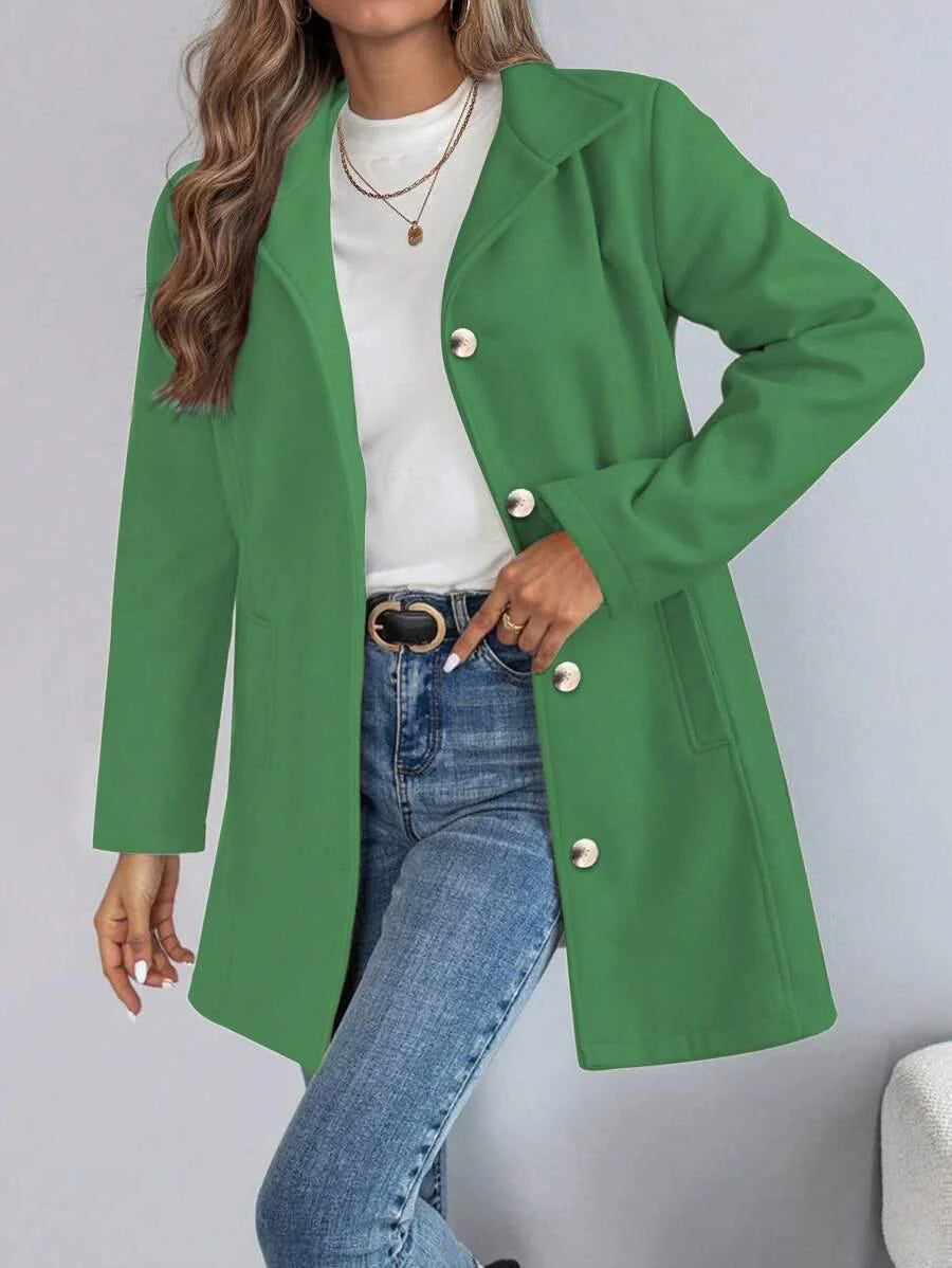 Casual Long Sleeve Belted Jacket For Daily Wear All Season
