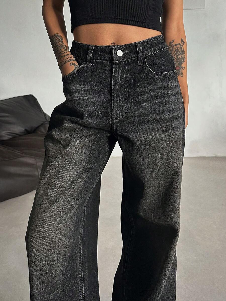 Low Waist Straight Jeans