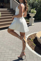 Flora Minimalist Daily Celebrities Sleeveless O Neck Dresses (4 Colors) Elevated Occasion Wear