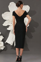 Marisad Strapless Mesh Studded Midi Dress
