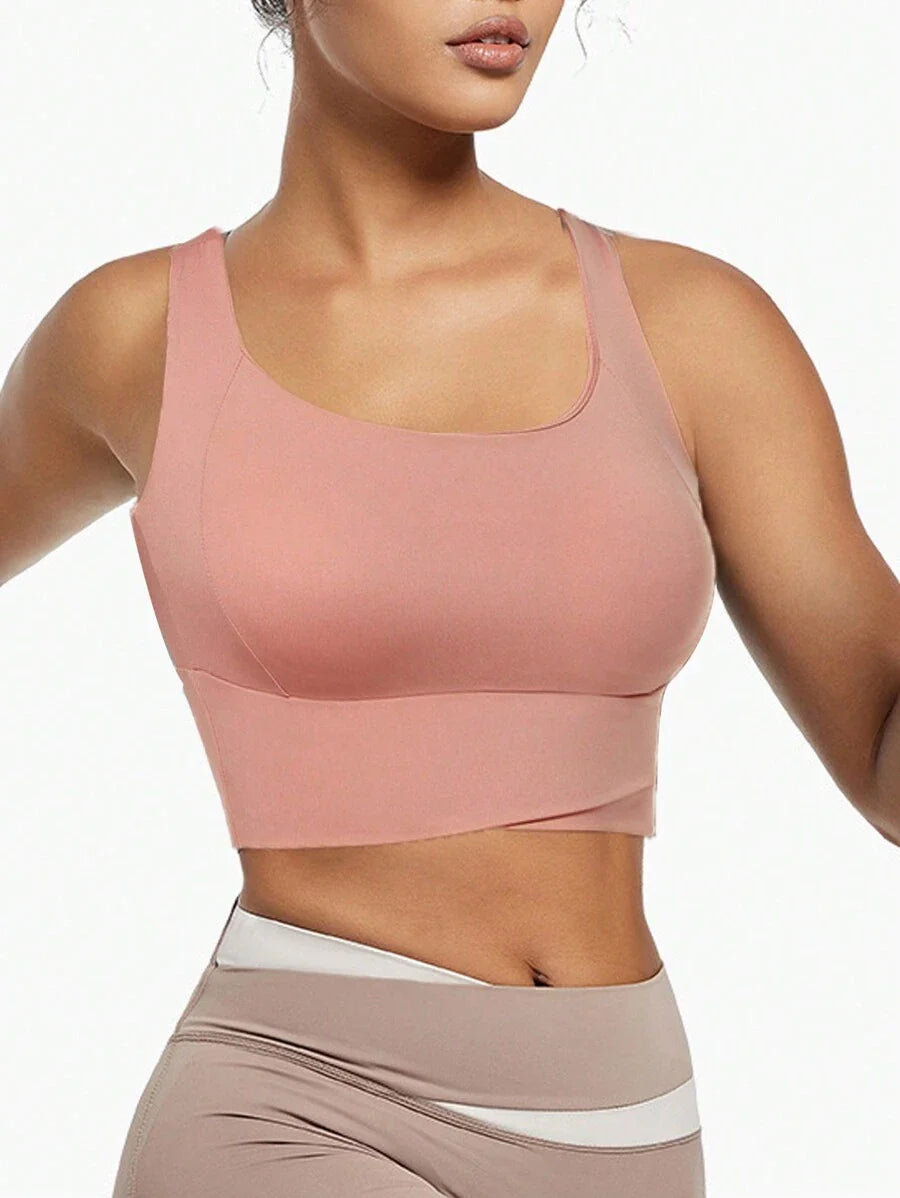 Sculpted Racerback Crop Bra