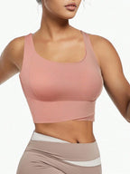 Sculpted Racerback Crop Bra