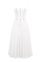 Johana Boutique Patchwork Sling Dresses with Square Neckline Evening Wear Edit