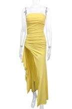 Bianca Exclusive Strapless Evening Dresses with Slit and Flounce Premium Wardrobe Essential
