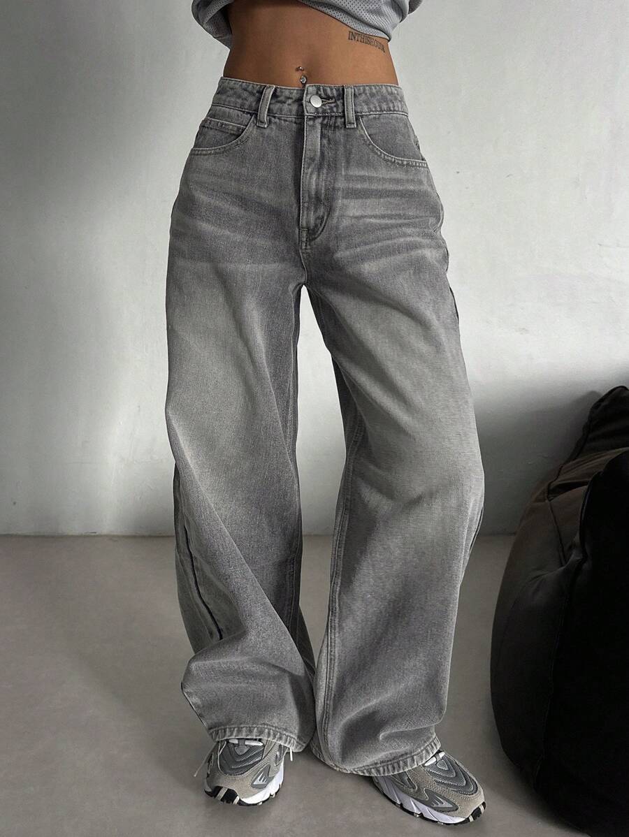 Low Waist Straight Jeans