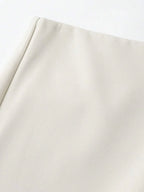 Asymmetric Skort For Casual Everyday Wear With Zipper Fly Faux Pockets And Travel Ready Comfort
