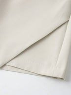 Asymmetric Skort For Casual Everyday Wear With Zipper Fly Faux Pockets And Travel Ready Comfort