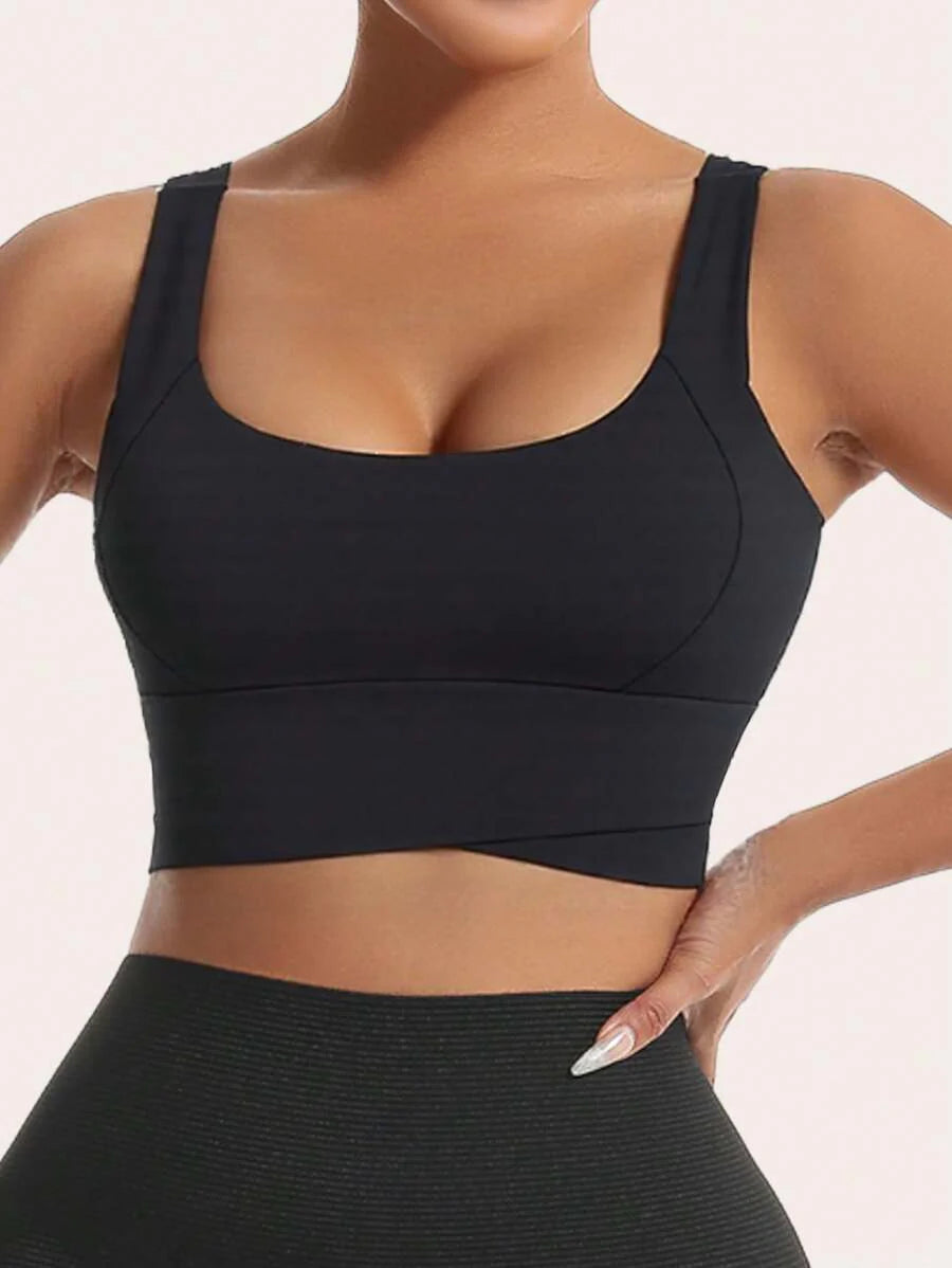 Sculpted Racerback Crop Bra