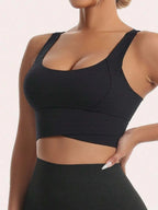 Sculpted Racerback Crop Bra