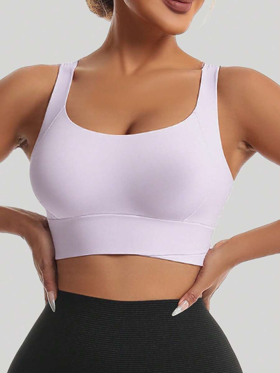 Sculpted Racerback Crop Bra
