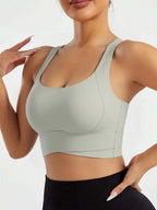 Sculpted Racerback Crop Bra