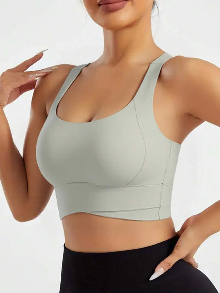 Sculpted Racerback Crop Bra