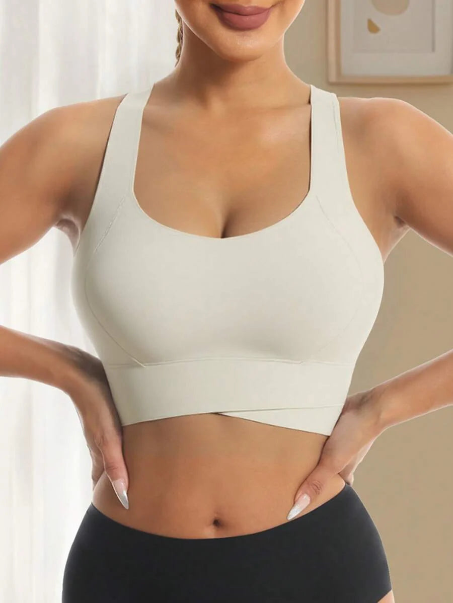 Sculpted Racerback Crop Bra