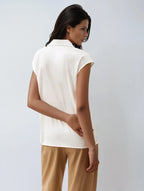 Satin Lapel Blouse Casual Elegant Collection Chic Wardrobe