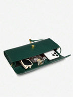 Woven Texture Kisslock Clutch Evening Bag
