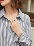 Front Button-Down Long Sleeve Shirt Versatile Elegant Chic