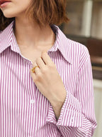 Front Button-Down Long Sleeve Shirt Versatile Elegant Chic