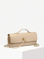Woven Texture Kisslock Clutch Evening Bag
