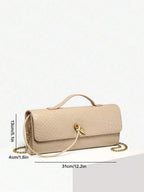 Woven Texture Kisslock Clutch Evening Bag