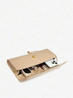 Woven Texture Kisslock Clutch Evening Bag