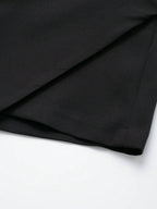 Asymmetric Skort For Casual Everyday Wear With Zipper Fly Faux Pockets And Travel Ready Comfort