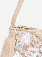 Crocodile Embossed Baguette Bag