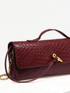 Woven Texture Kisslock Clutch Evening Bag