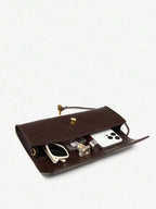 Woven Texture Kisslock Clutch Evening Bag