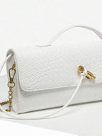 Woven Texture Kisslock Clutch Evening Bag