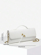 Woven Texture Kisslock Clutch Evening Bag