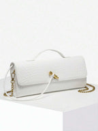 Woven Texture Kisslock Clutch Evening Bag